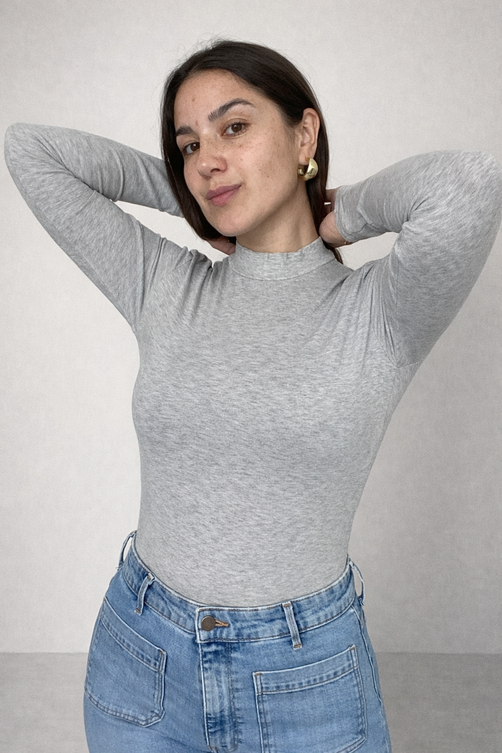 Polera con cuello mujer